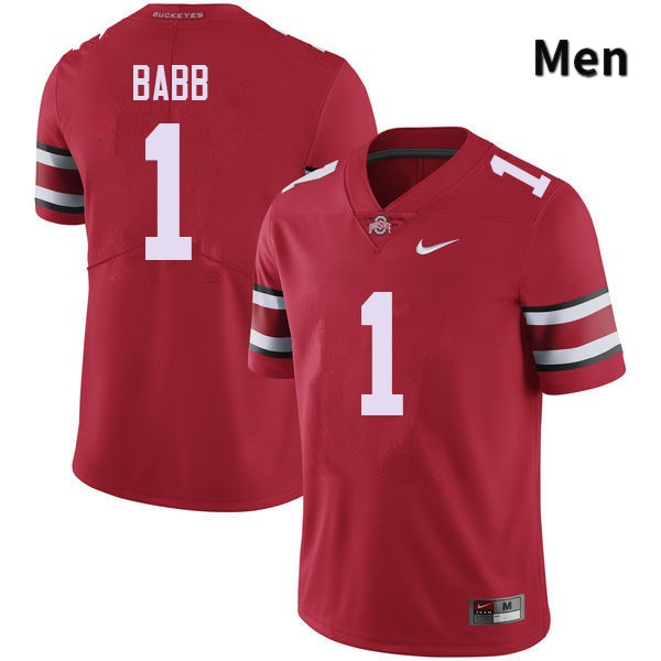 Men's Ohio State Buckeyes #1 Kamryn Babb Red Authentic College Stitched Football Jersey 23ZH040VU